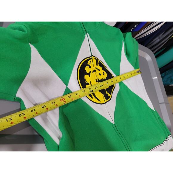 Mighty Morphin Power Rangers Costume Hoodie Full Zip Mens Small Green - Picture 6 of 7